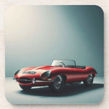 E-type Jaguar Convertible (rood)