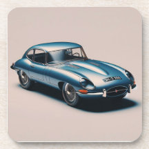 E-type Jaguar Coupé (blauw)