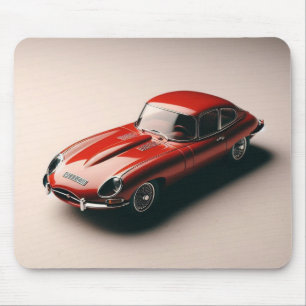 E-type Jaguar Coupé (rood) Muismat