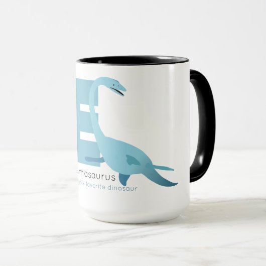 E zoals Elasmosaurus Mok (Voorkant rechts)