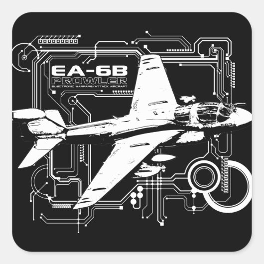 EA-6B Prowler Vierkante Sticker (Voorkant)