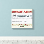 EA America's Belastingdeskundige Kantoor Canvas Afdruk (Insitu (Houten vloer))