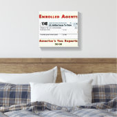 EA America's Belastingdeskundige Kantoor Canvas Afdruk (Insitu (Slaapkamer))