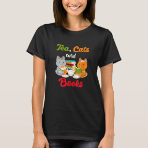 Ea Katten En Boeken Kat Boekenwurm Ea Drinker Kat T-shirt