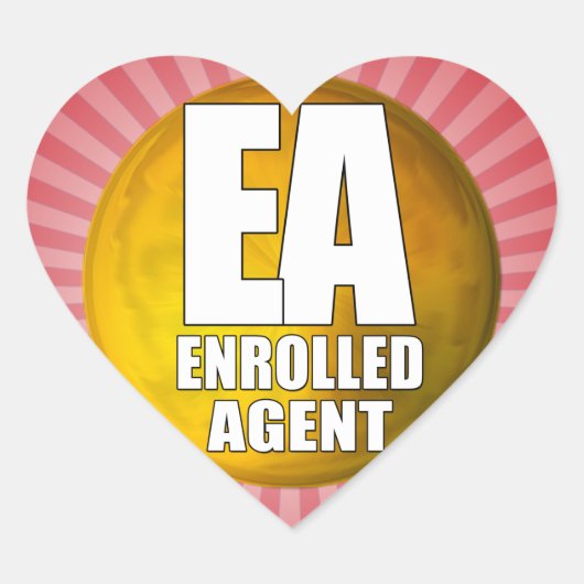 EA LOGO-INGEVOERDE AGENT HART STICKER (Voorkant)