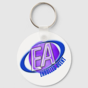 EA ORB SWOOSH LOGO - GEÏNROLLEERDE AGENT SLEUTELHANGER