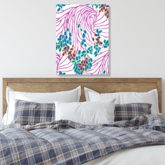 EA Séguy botanical Premium Wrapped Canvas (Insitu (Slaapkamer))