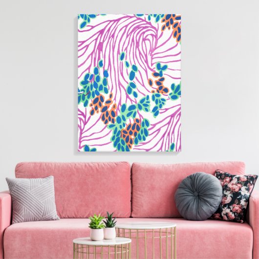 EA Séguy botanical Premium Wrapped Canvas (Insitu (Woonkamer))