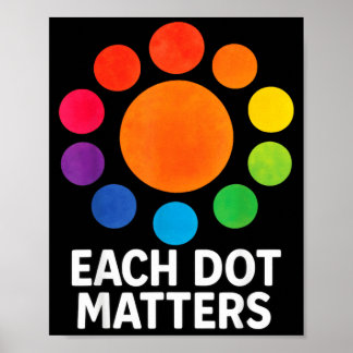 Each Dot Matters Polka Dot Lover Happy Dot Day Poster
