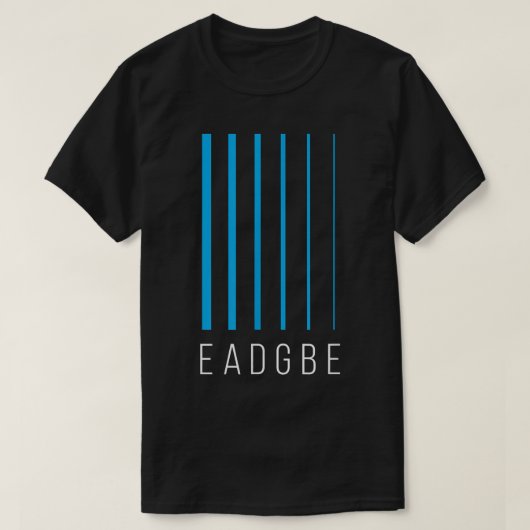 EADGBE 6 String Guitar Player & Guitarist - Cool65 T-shirt (Design voorkant)