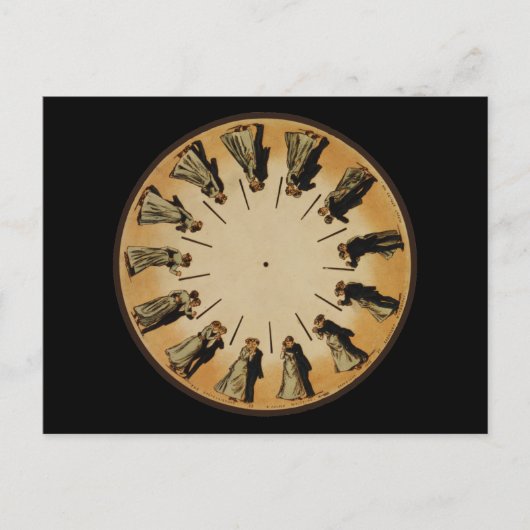 Eadweard Muybridge Phenakistoscope Briefkaart (Voorkant)