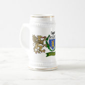 Eagar Irish Shield Gepersonaliseerde Bier Stein Bierpul (Voorkant links)