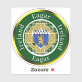 Eagar Shield & Keltisch Kruis gepersonaliseerd Sticker (Vel)