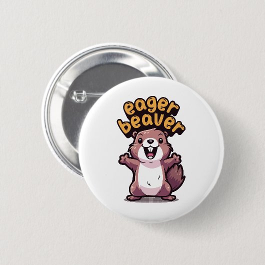 Eager Beaver Ronde Button 5,7 Cm (Voorkant /achterkant)