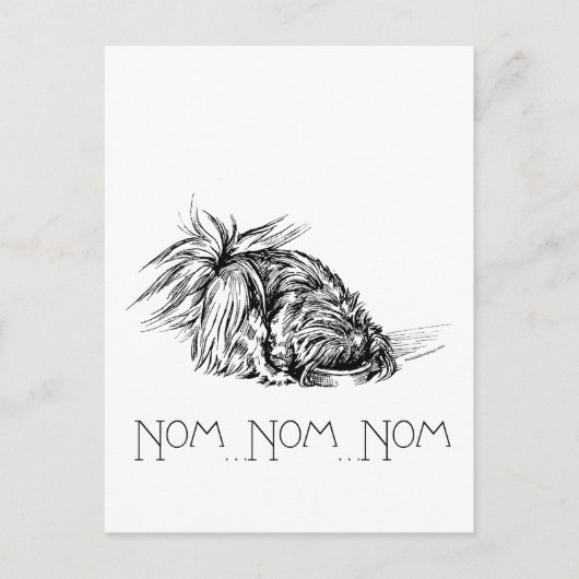 Eager Eater Peke Briefkaart (Voorkant)