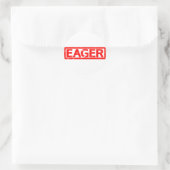 Eager Stamp Ronde Sticker (Tas)