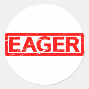 Eager Stamp Ronde Sticker