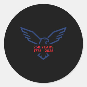 Eagle 250 Jaar 1776-2026 250ste Verjaardag Minimal Ronde Sticker
