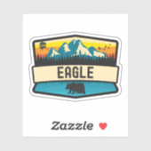 Eagle, Alaska Sticker (Vel)