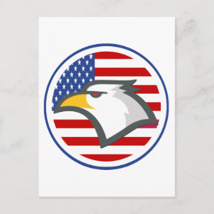 Eagle American Flag Briefkaart