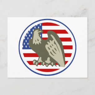 Eagle American Flag Briefkaart