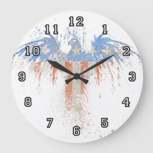Eagle American Flag Wall Clock Grote Klok