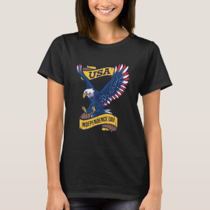 Eagle Amerikaanse Vlag Vleugels 4th Juli Mannen Vr T-shirt
