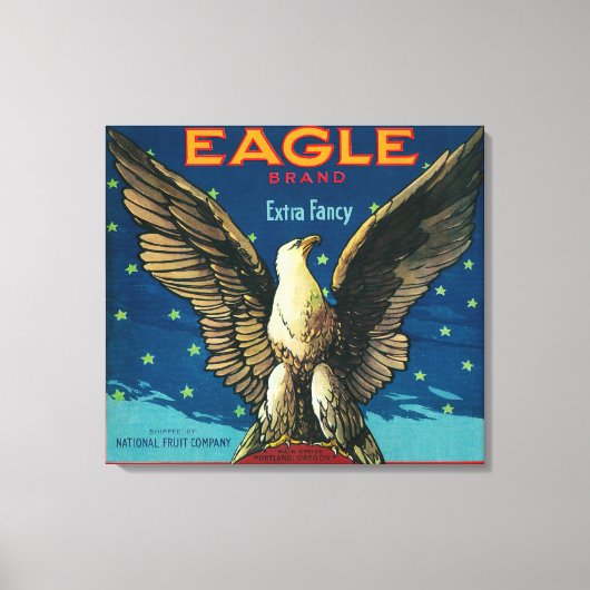 Eagle Apple Crate Label Canvas Afdruk (Voorkant)