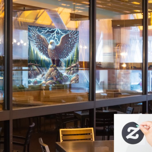 Eagle Art Window Cling Raamsticker (Restaurant Raam)
