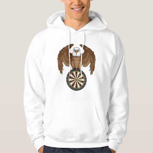 Eagle at Darts with Dartboard Hoodie (Voorkant)