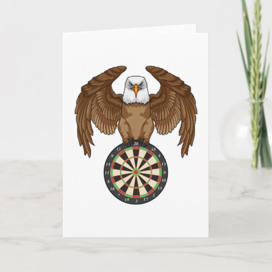 Eagle at Darts with Dartboard Kaart (Voorkant)