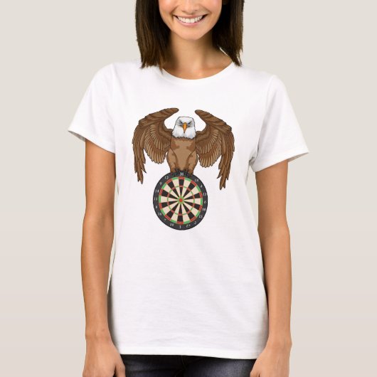 Eagle at Darts with Dartboard T-shirt (Voorkant)