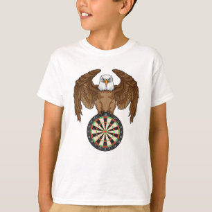Eagle at Darts with Dartboard T-shirt