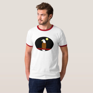 Eagle at Night Ringer T-Shirt