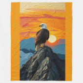 Eagle at Sunset Fleece Deken (Voorkant)