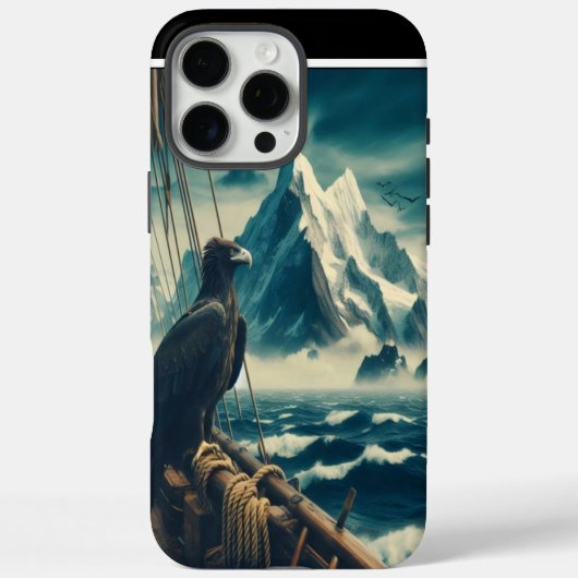 Eagle Atop schip, bergen vooruit Case-Mate iPhone Case (Achterkant)