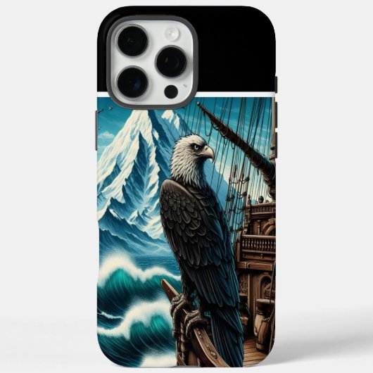 Eagle Atop Ship at Sea Case-Mate iPhone Case (Achterkant)