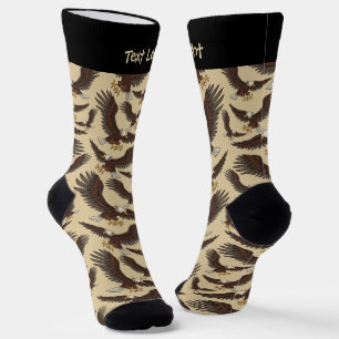 Eagle Attacking Pattern Socks Sokken