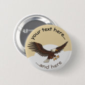 Eagle Attacking Ronde Button 5,7 Cm (Voorkant /achterkant)