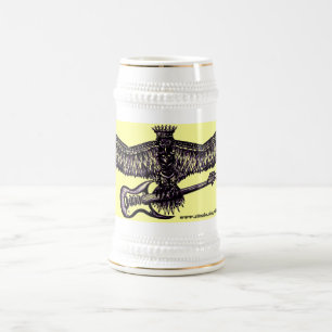 Eagle avec la tasse de bière de cool de guitare