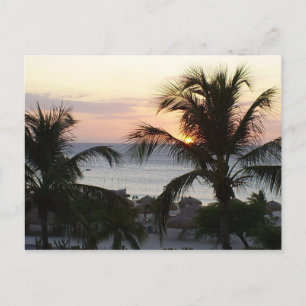Eagle Beach Aruba Sunset Briefkaart