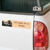 Eagle Beach Aruba Sunset Bumpersticker (Op Truck)