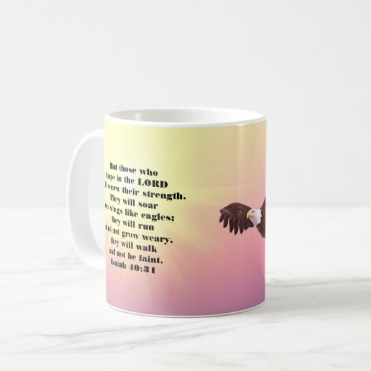 Eagle Bible Verse Christian Mug (Devant gauche)