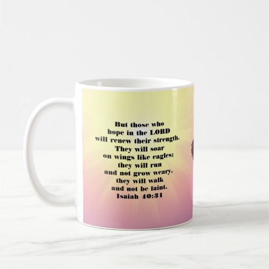 Eagle Bible Verse Christian Mug (Gauche)