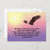 Eagle Bible Verse Hope and Sterke Briefkaart (Voorkant / Achterkant)