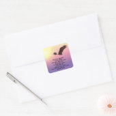 Eagle Bible Verse Hope and Sterke Vierkante Sticker (Envelop)