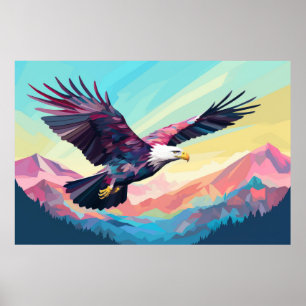 Eagle Bird Animal Mountain Natuur Wilderness Poster