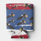 Eagle Bird USA Patriotic American Flag Blikjeskoeler (Achterkant)