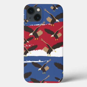 Eagle Bird USA Patriotic American Flag iPhone 13 Hoesje