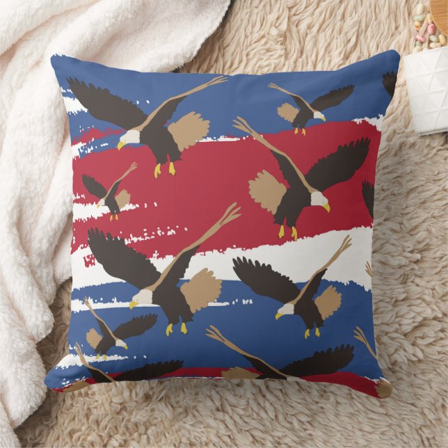 Eagle Bird USA Patriotic American Flag Kussen (Deken)